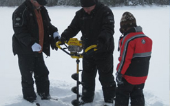 Pêche en hiver sur le Richelieu