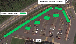 Stationnement incitatif : IGA Lambert offre 85 places temporaires