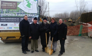 David Rioux, Marcel Synott, René Fournier, Karen Hébert et Éric Gagnon