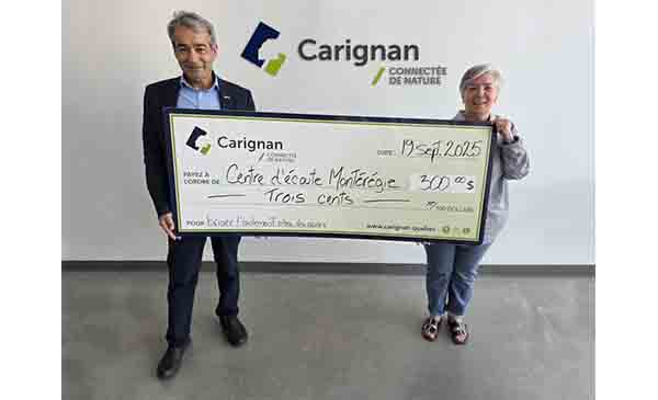 Carignan : une d’aide financière au Centre d’écoute Montérégie