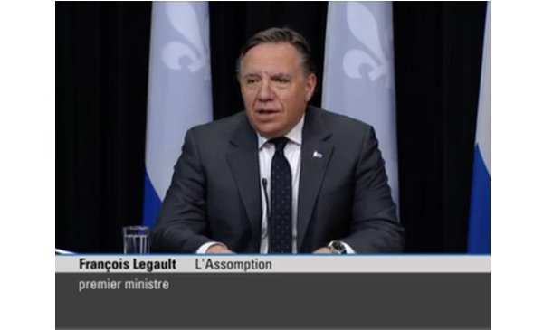 Le premier ministre du Québec, François Legault (Photo: courtoisie)