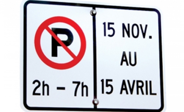 Stationnement de nuit interdit &agrave; partir du 15 novembre