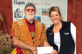 Serge Allaire de la Fondation J&#039;ai faim tous les jours et Marie-Josée Vaillancourt de la Ferme Guyon