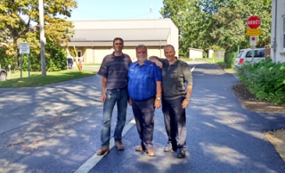 Yvan Giroux, Directeur du Service des travaux publics, Jacques Ladouceur, maire de Richelieu et Daniel De Brouwer, Directeur général de Richelieu