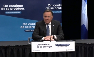 Le premier ministre du Québec, François Legault (Capture de la conférence de presse) 