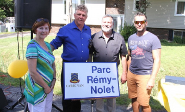 Un parc de Carignan nommé en mémoire de Rémy Nolet