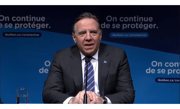 Le premier ministre du Québec, François Legault (Photo: capture d&#039;écran de la conférence de presse)  