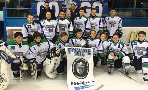 Les Sieurs de Chambly finalistes du Tournoi provincial pee-wee de Chambly