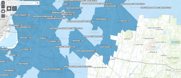 COVID-19 : 122 nouveaux cas en Montérégie