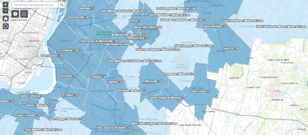 COVID-19 : le nombre de cas par municipalité