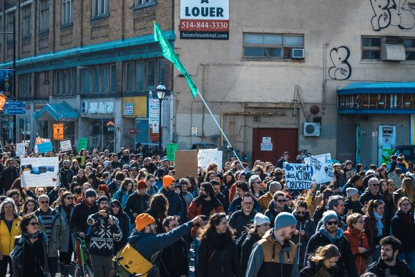 Manifestation pour le climat du 15 mars dernier à Montréal