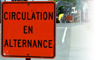 Route 133 à Richelieu - Circulation en alternance près de la rue Alexandre