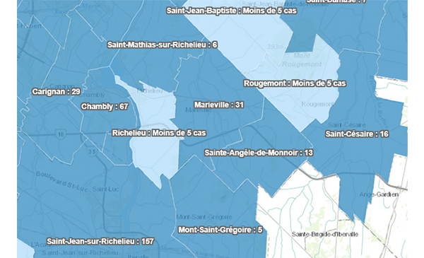 COVID-19 : bilan de la Montérégie en date du 5 mai